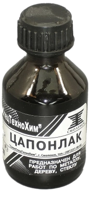Изображение Цапонлак черный, флакон с кистью, 22 мл.  интернет магазин Иватек ivatec.ru